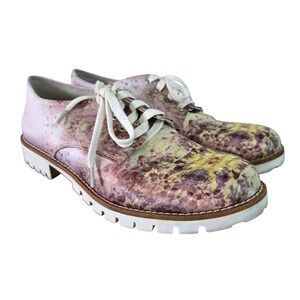 Bronx Womens Size EU 39 Floral Platform Oxford Shoes Pink Lace Up Lug Sole